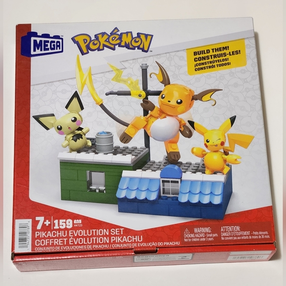🎁 Mega Pokémon Pikachu Evolution Set Building Blocks - Picture 1 of 7